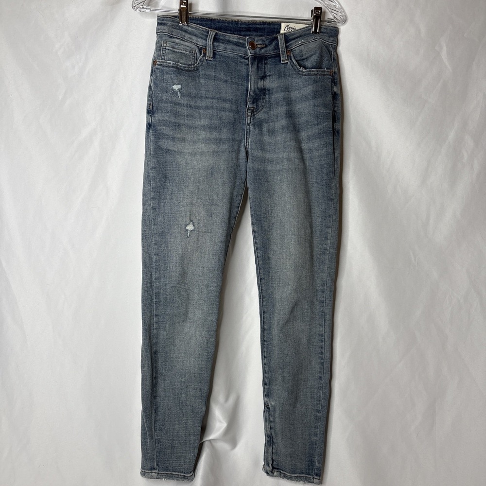 Cosmic Blue Love Women's Jeans Size 27 Light Wash Skinny Zipper Ankle